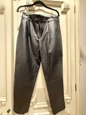 Banana Republic faux leather barrel pants